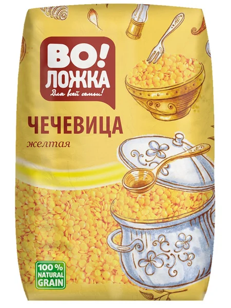 Чечевица желтая воложка 800гр