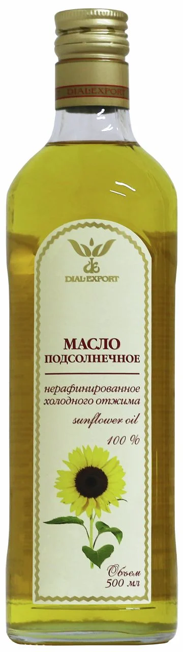 Масло подсолнечное нерафинированное 500мл, Dial-Export