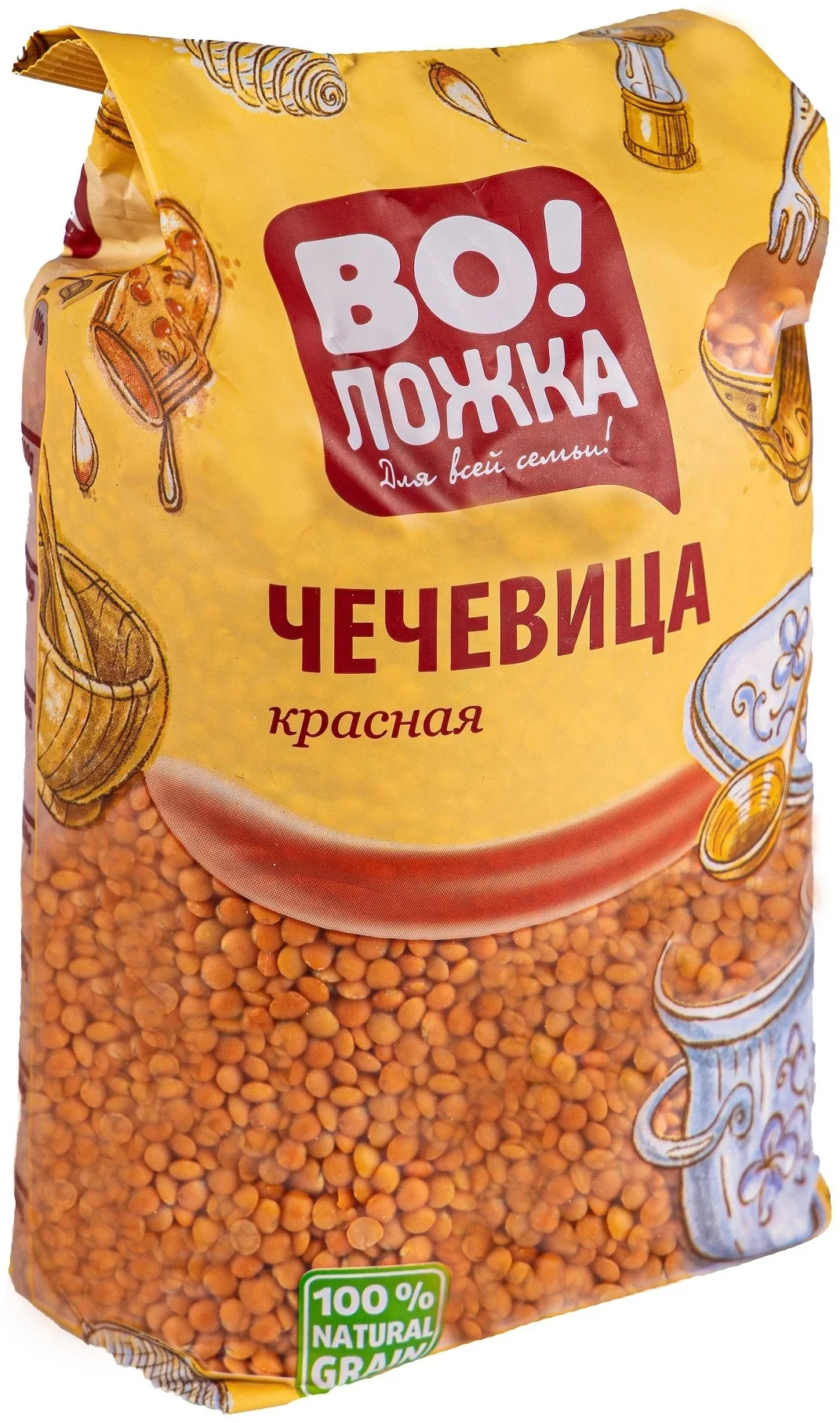 Чечевица красная воложка 800гр