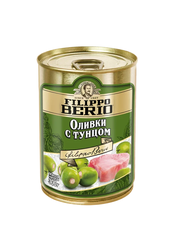 оливки с тунцом 314мл филиппо берио