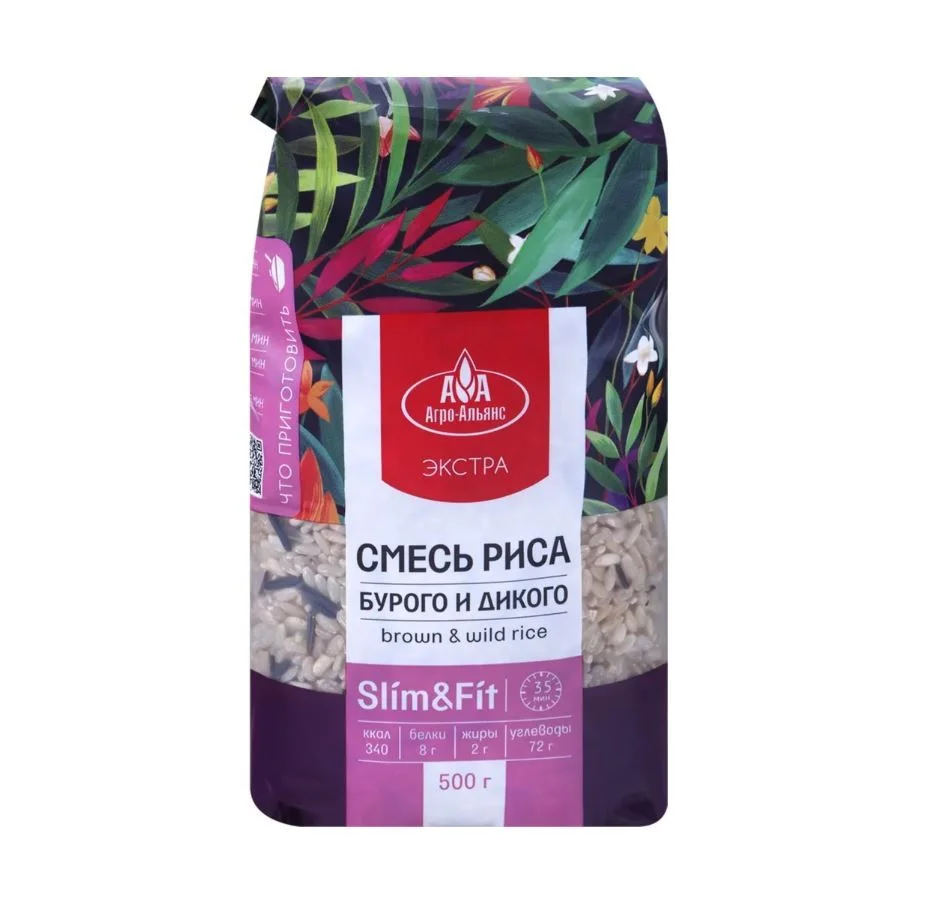 Смесь Бурого и Дикого риса 500гр