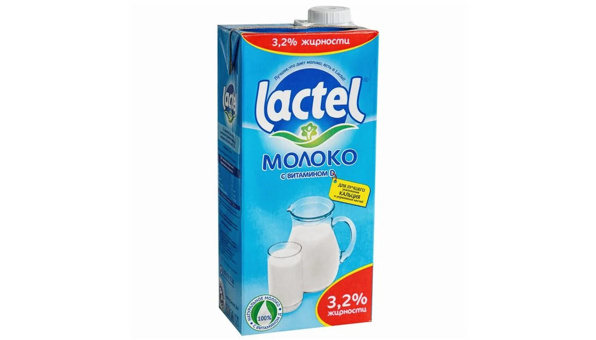 Молоко лактель 3.2% 1л