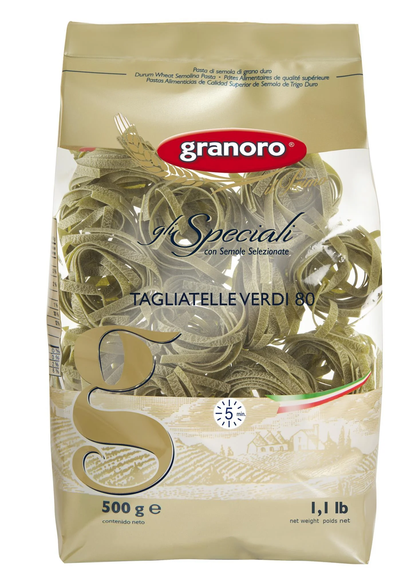 Тальятелли зеленый гранора 500гр