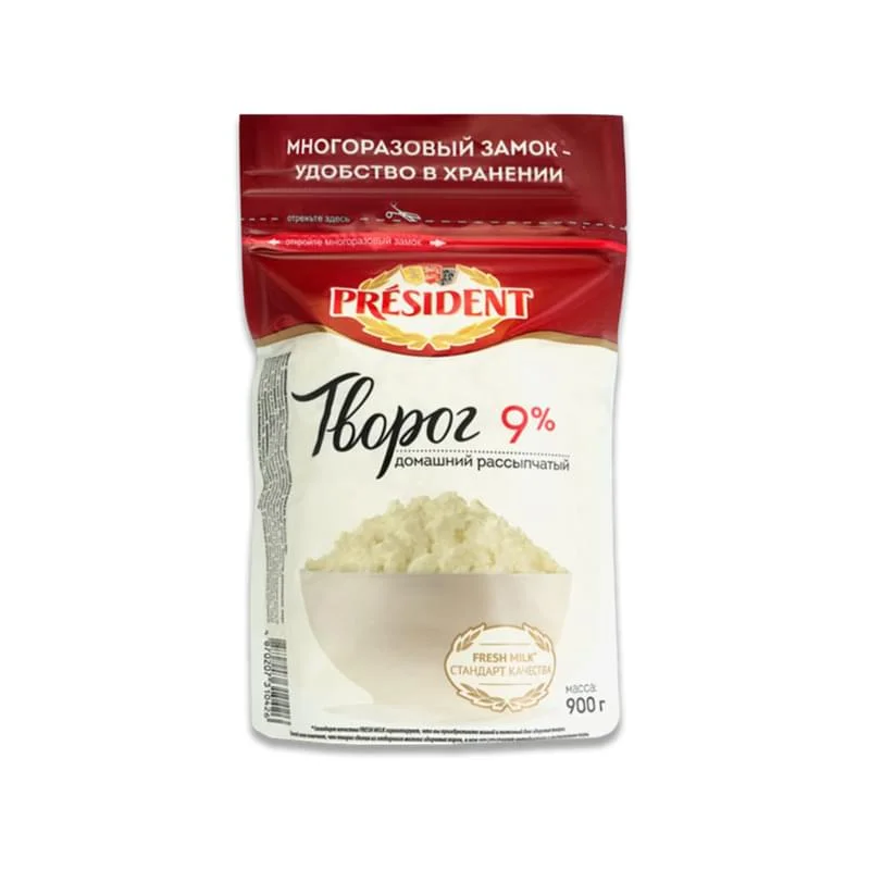творог президент 9% 900гр