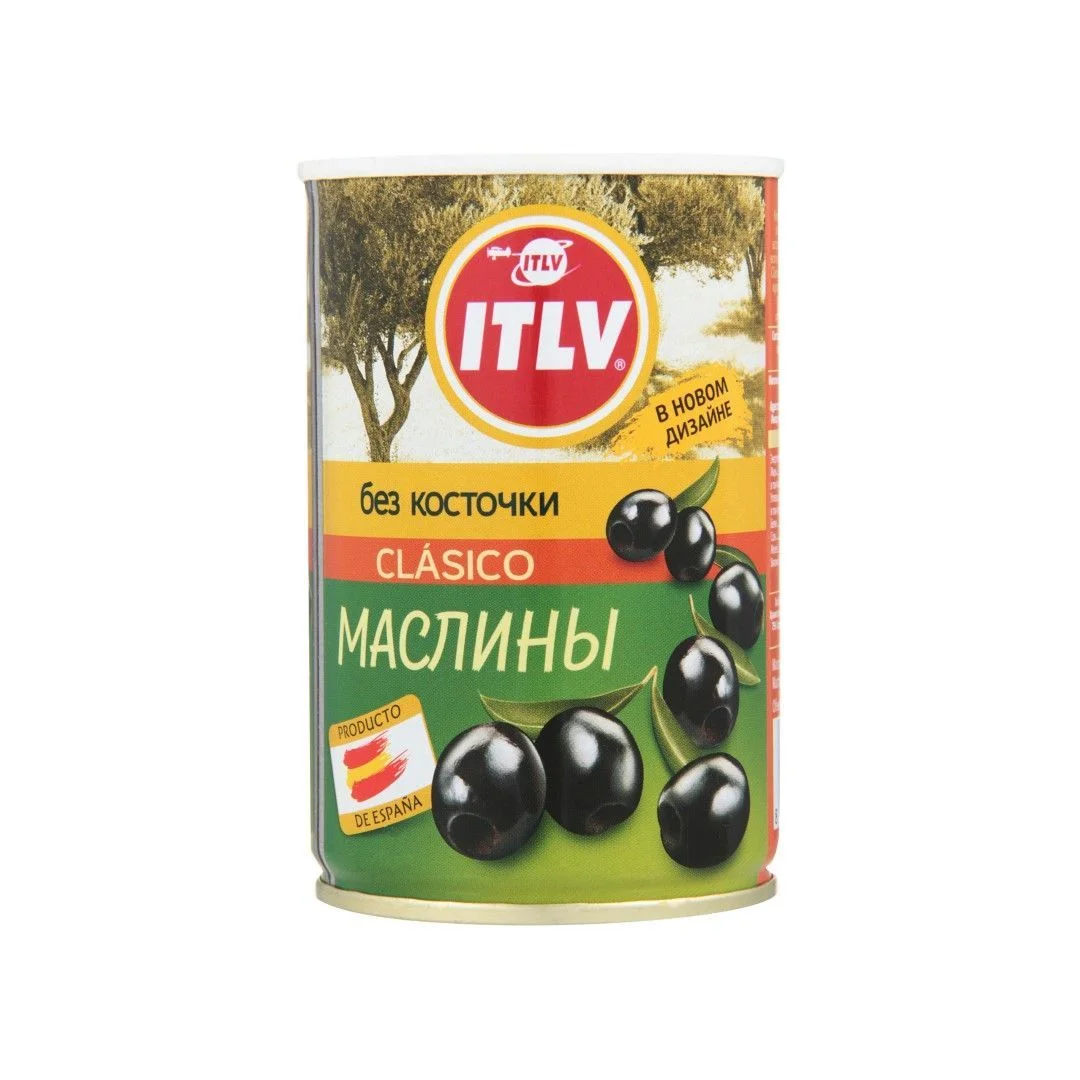 Маслины ITLV черные без косточки 314 мл